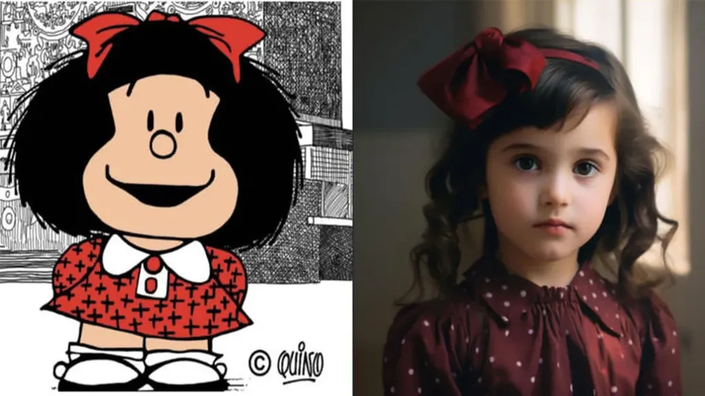La Inteligencia Artificial retrató a Mafalda