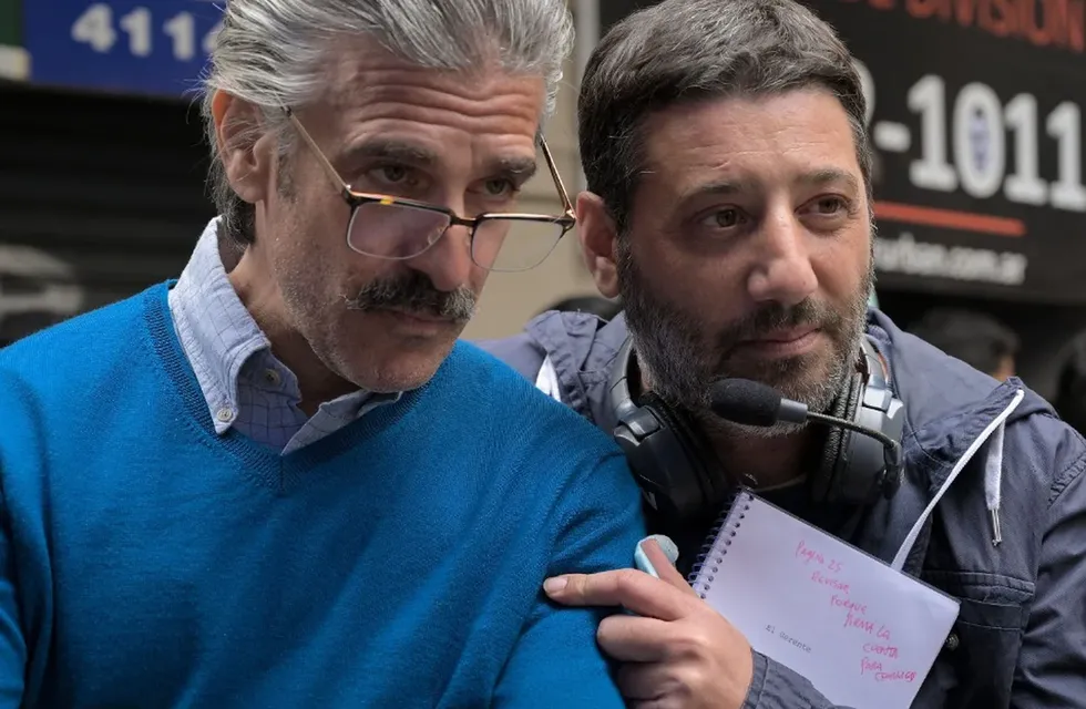 Leonardo Sbaraglia junto a Ariel Winograd, el director de "El Gerente".