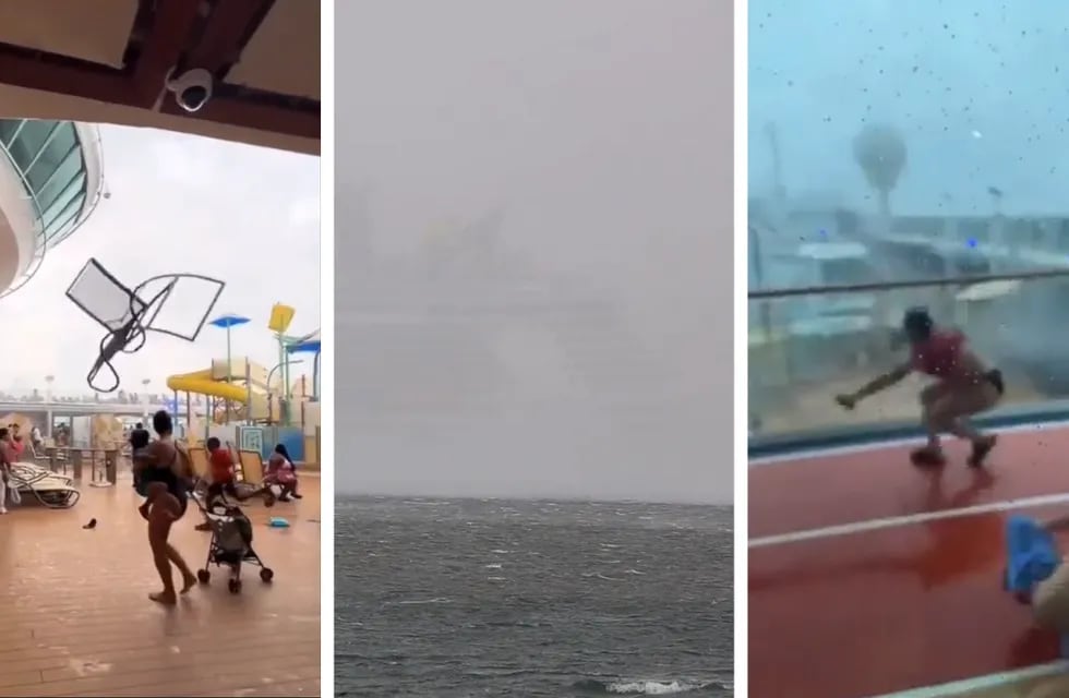 Una tormenta desató el miedo de los pasajeros en un crucero. Foto Captura: Twitter