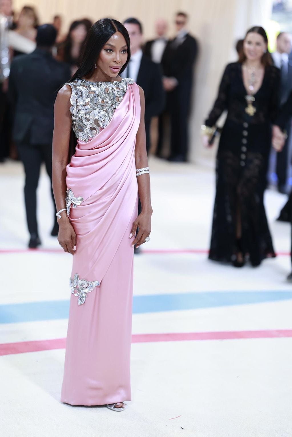 New York (United States), 01/05/2023.- Naomi Campbell llega a la alfombra para la Met Gala 2023, el evento benéfico anual del Instituto de Vestuario del Museo Metropolitano de Arte, en Nueva York.