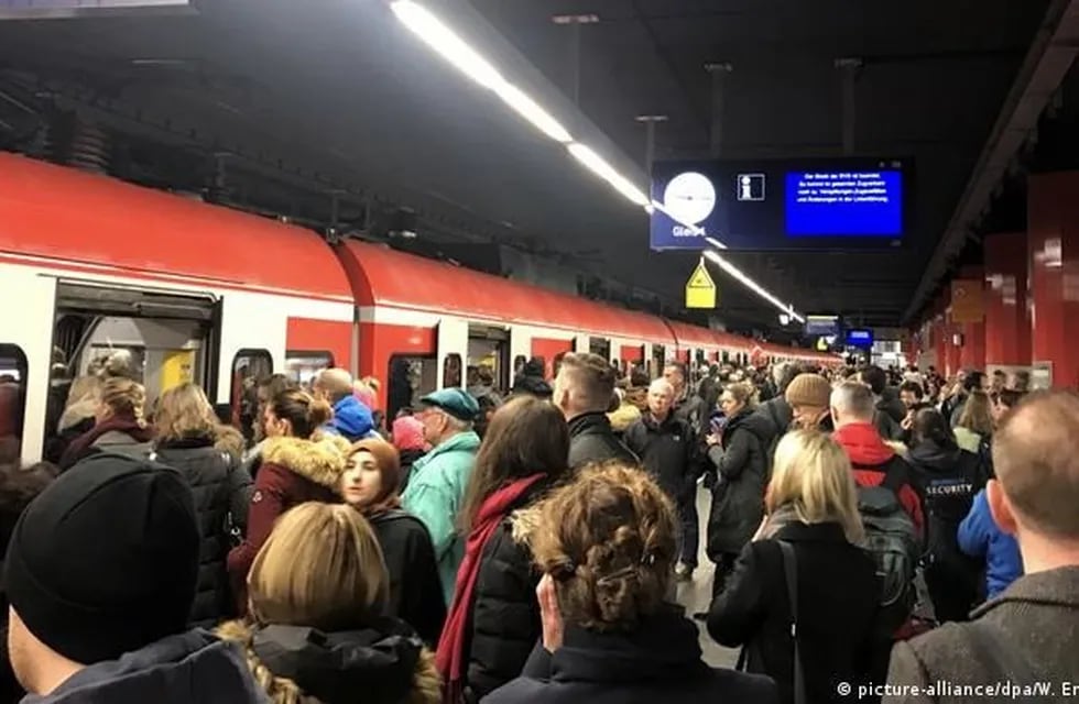 Masiva huelga de ferroviarios en Alemania por reclamo salarial. Archivo