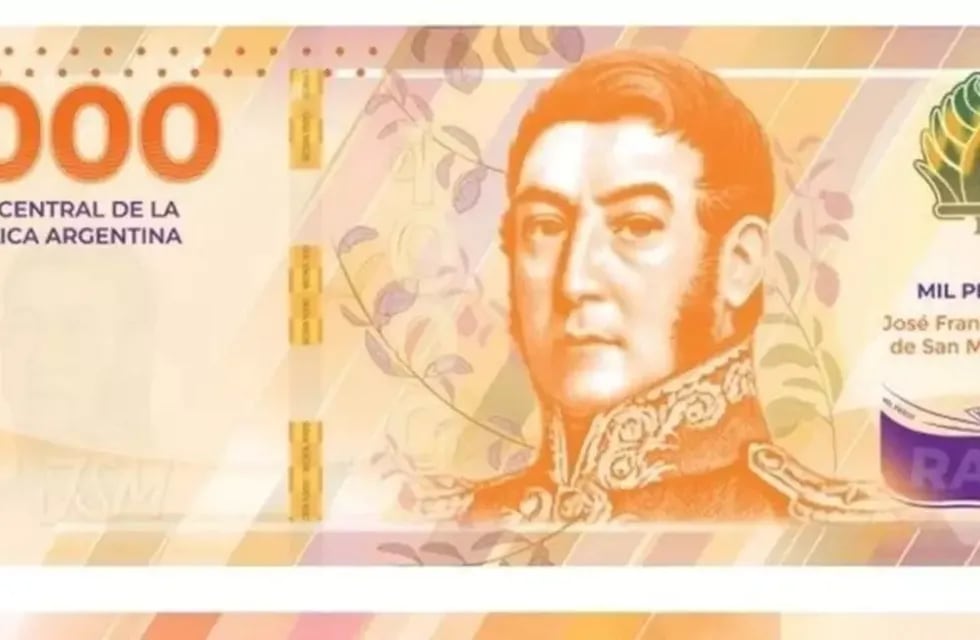 El nuevo billete de $1000 con el retrato de San Martín ya está en circulación.
