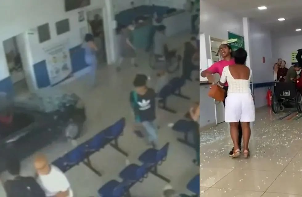Una mujer estrelló su auto en un Hospital en Brasil.
