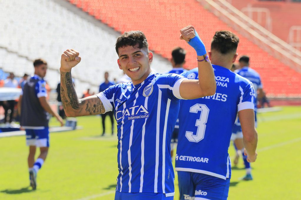 Hernán López Muñoz convirtió el primer gol del partido entre Godoy Cruz y Tigre por la Liga Profesional / Prensa Godoy Cruz.