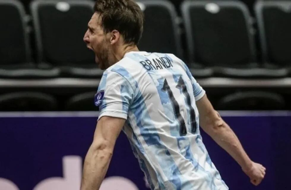 Brandi, autor del gol que le dio a Argentina el triunfo en la final de la Copa América de futsal