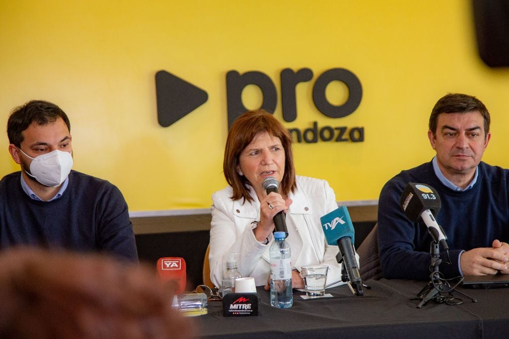 Patricia Bullrich, presidenta del PRO, estuvo en Mendoza y se reunió con el gobernador Rodolfo Suárez y precandidatos.