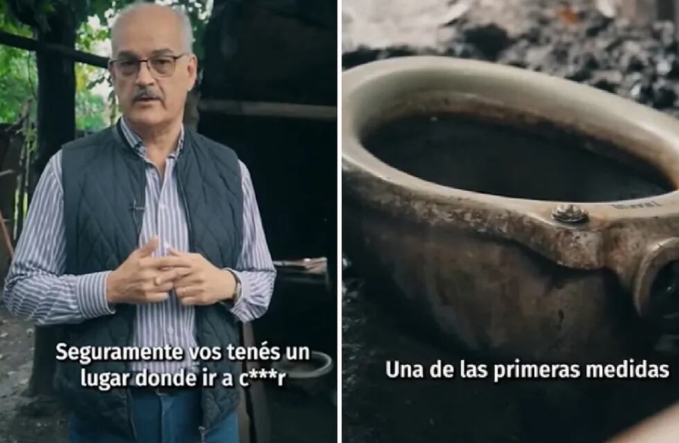 "Un lugar donde ir a cagar": el spot de campaña de Enrique Lazarte (Captura de video)