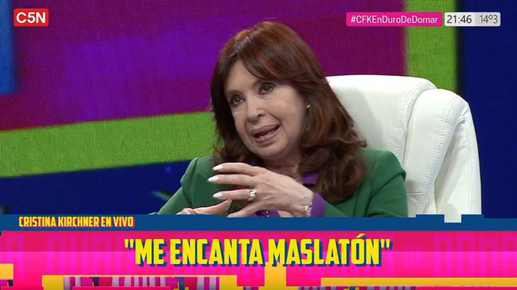 Declaración de Cristina Kirchner sobre Maslatón, en DDD. Foto: C5N