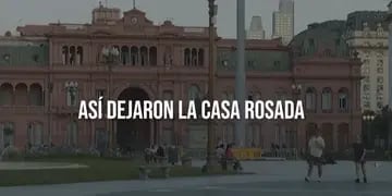 El Gobierno mostró el estado de la Casa Rosada y un cartel se convirtió en meme