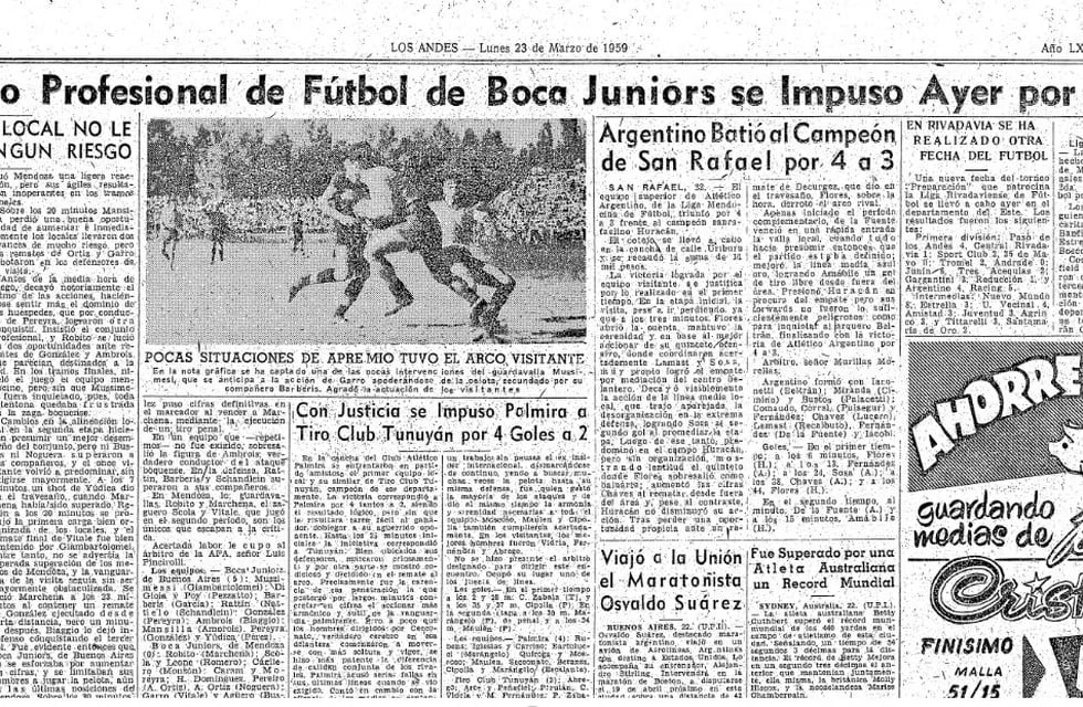 La crónica que publicó Diario Los Andes de aquel partido memorable.