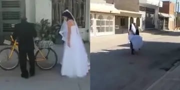 Se iba a casar, le propuso a su papá que la llevara a la iglesia en bicicleta y el video estalló TikTok