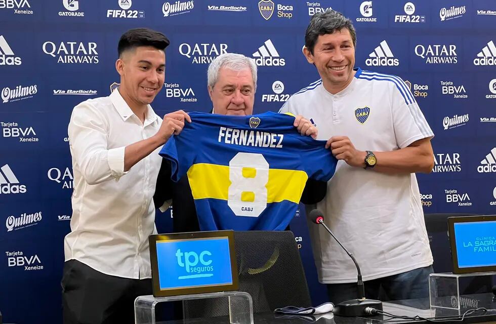 Pol Fernández fue presentado esta tarde en Boca Juniors. Un refuerzo de calidad. / Gentileza.