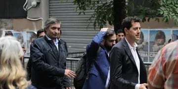 Máximo Kirchner junto a Eduardo Wado de Pedro