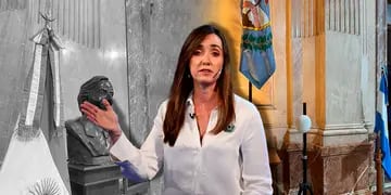 Villarruel sacó un busto de Néstor Kirchner del Senado y provocó el repudio de legisladores kirchneristas