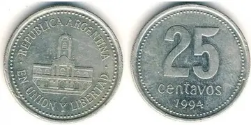 Monedas de 25 centavos