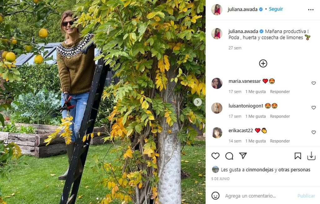 Juliana Awada y las muestras en Instagram de su estilo de vida relajado y siempre en tendencia con la moda