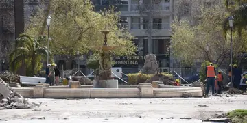 Obras en la Plaza 25 de Mayo
