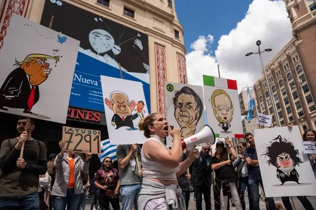 Protestas contra Milei en España