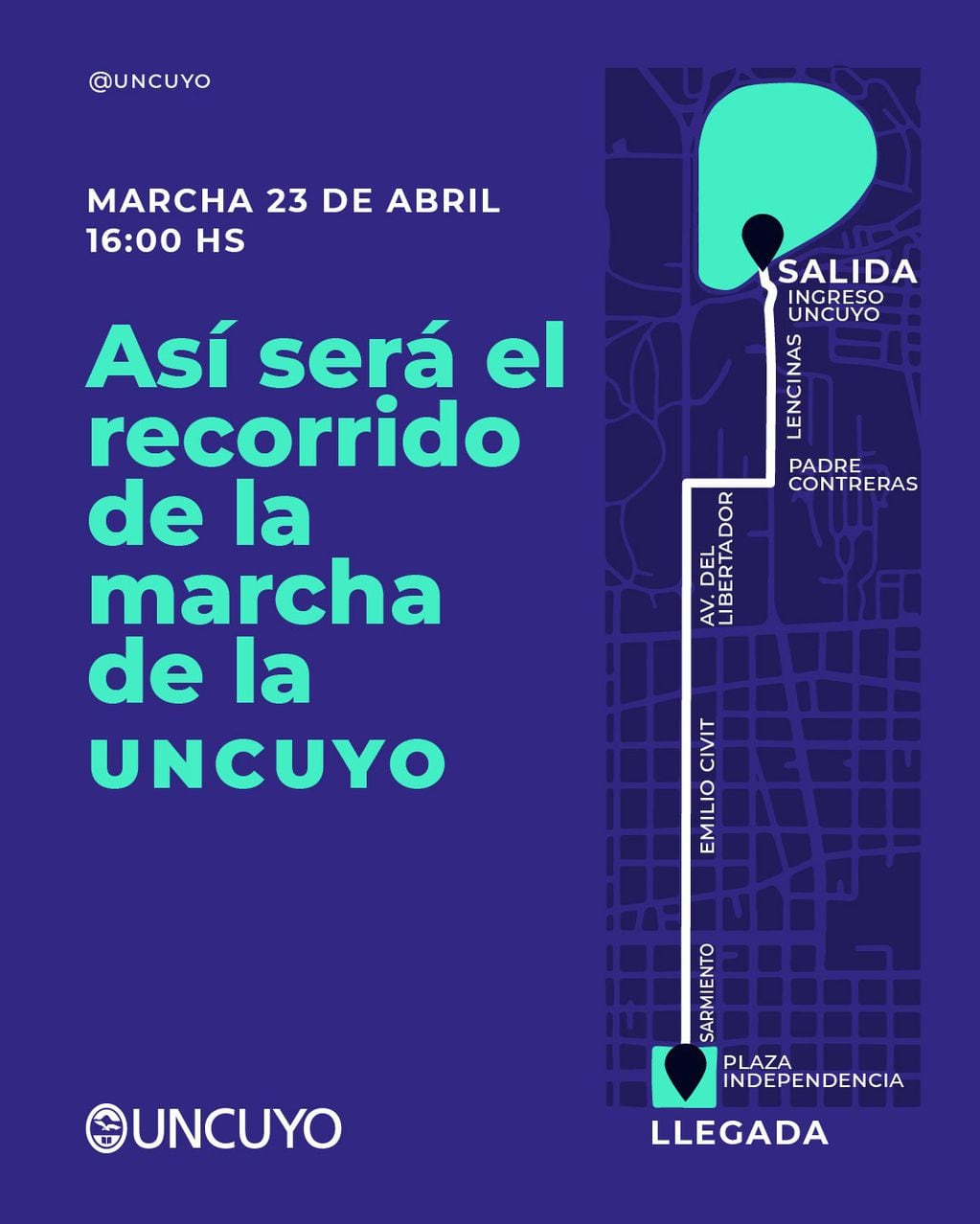Marcha en defensa de la universidad pública: así será la movilización en Mendoza.