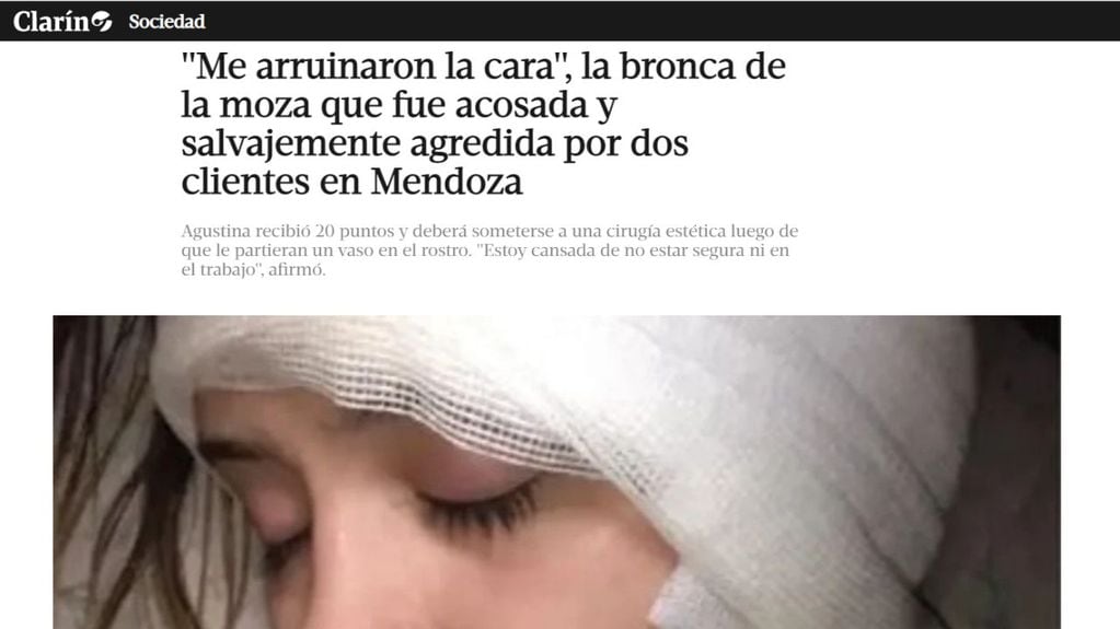 La agresión a la joven moza de la Arístides se replicó en los medios nacionales.