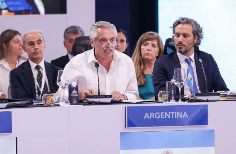 El presidente Alberto Fernández expuso en la Cumbre Iberoamericana. Foto: Presidencia