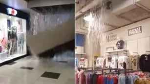 Inundaciones y daños en el Mall Arauco Chillán de Chile