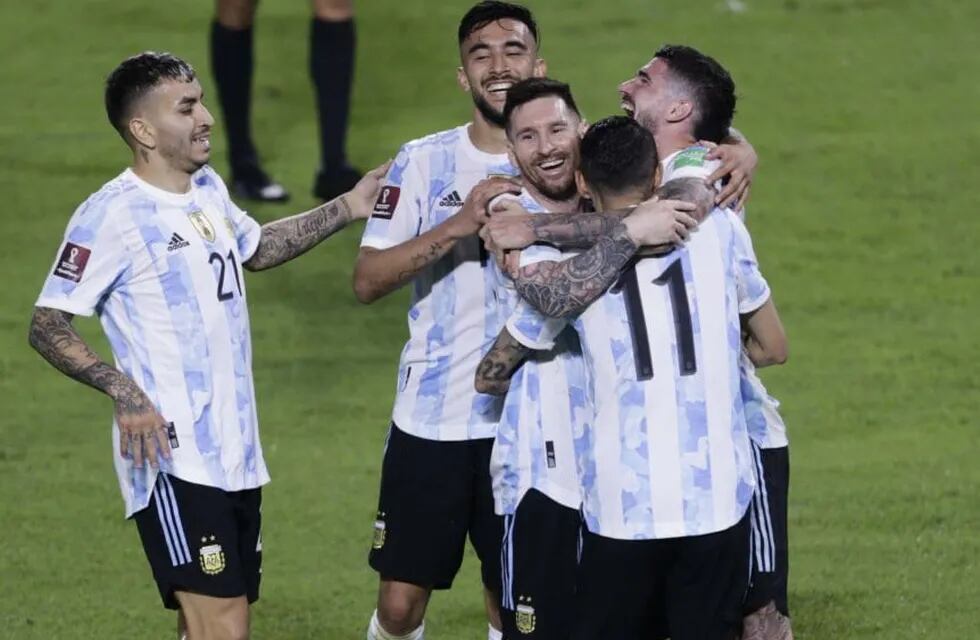 La alegría de Lionel Messi y la Selección en la goleada ante Venezuela.