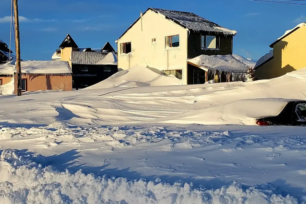 Impresionante nevada en Caviahue, Neuquén.