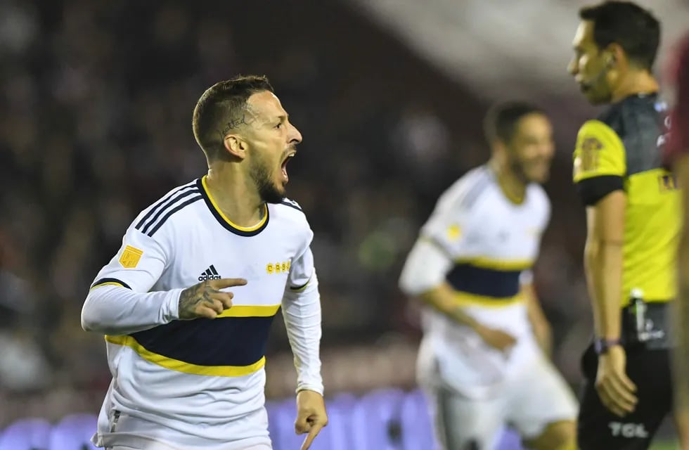 Boca se impuso 1-0 a Lanús con gol de Darío Benedetto, a los 44 minutos del segundo tiempo. (Fotobaires)