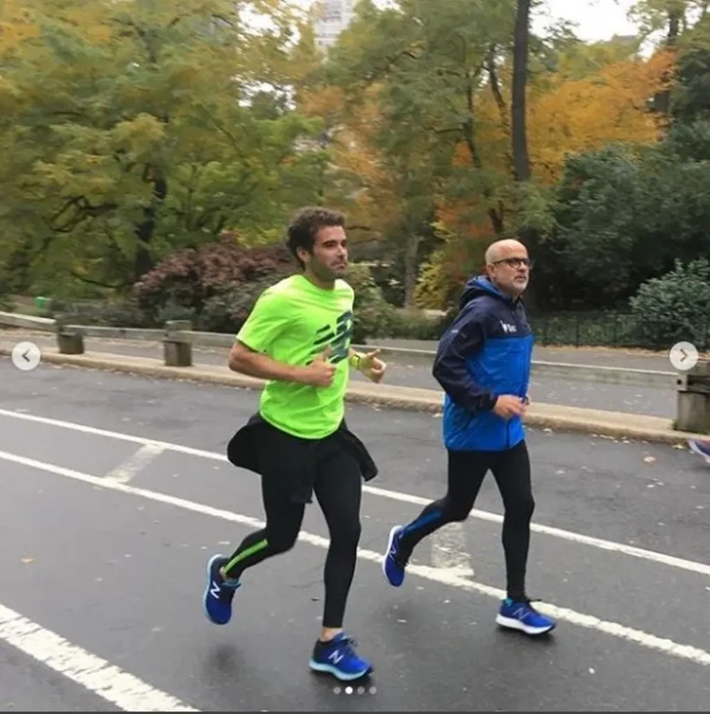 El actor corrió una maratón en New York junto al periodista Daniel Arcucci