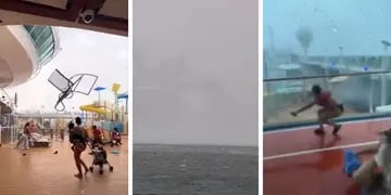 Una fuerte tormenta causó pánico a los pasajeros de un crucero