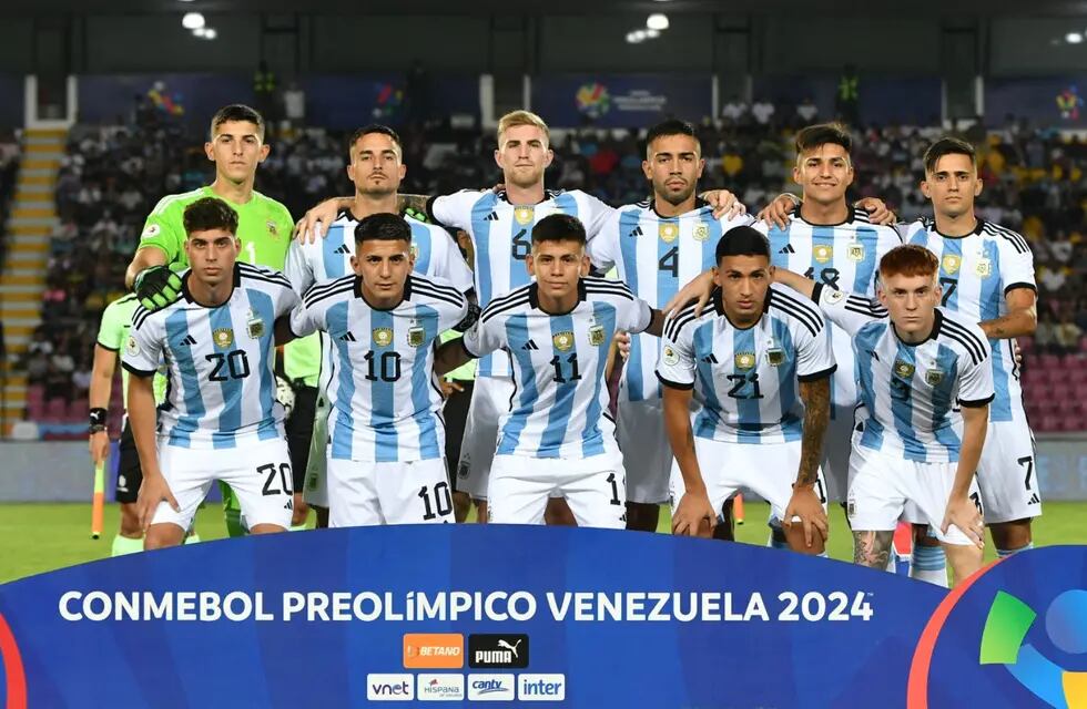 La Selección Argentina Sub 23 que defiende los colores en el Preolímpico de Venezuela.