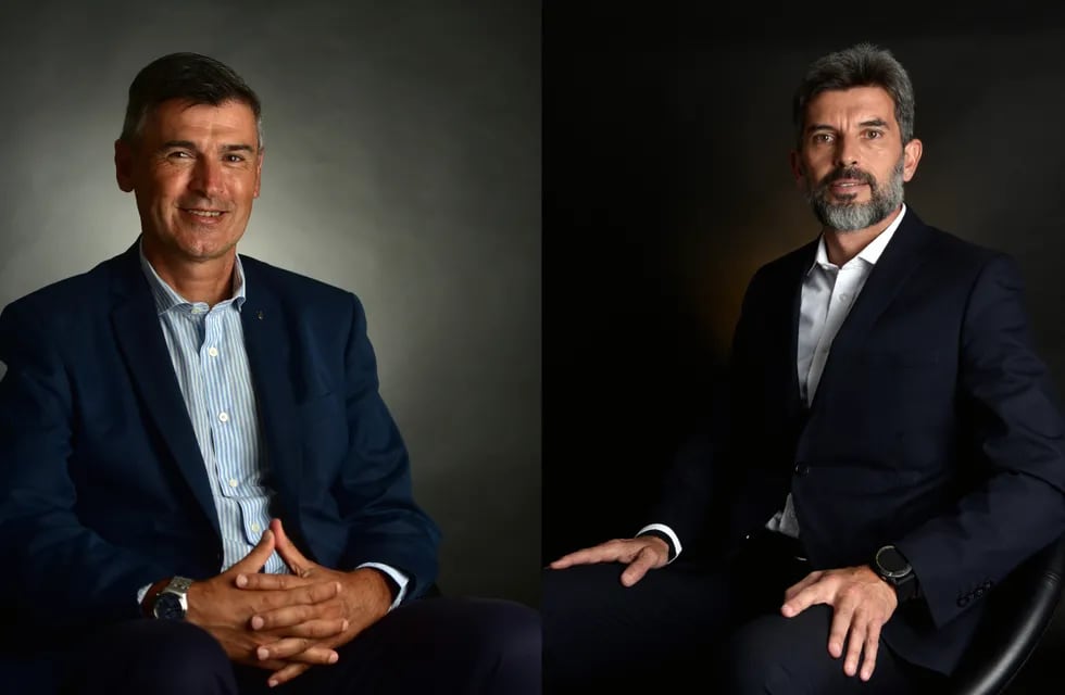 Daniel Passerini y Ulpiano Suarez, intendentes de Córdoba y de Mendoza, respectivamente. (Fotomontaje La Voz)