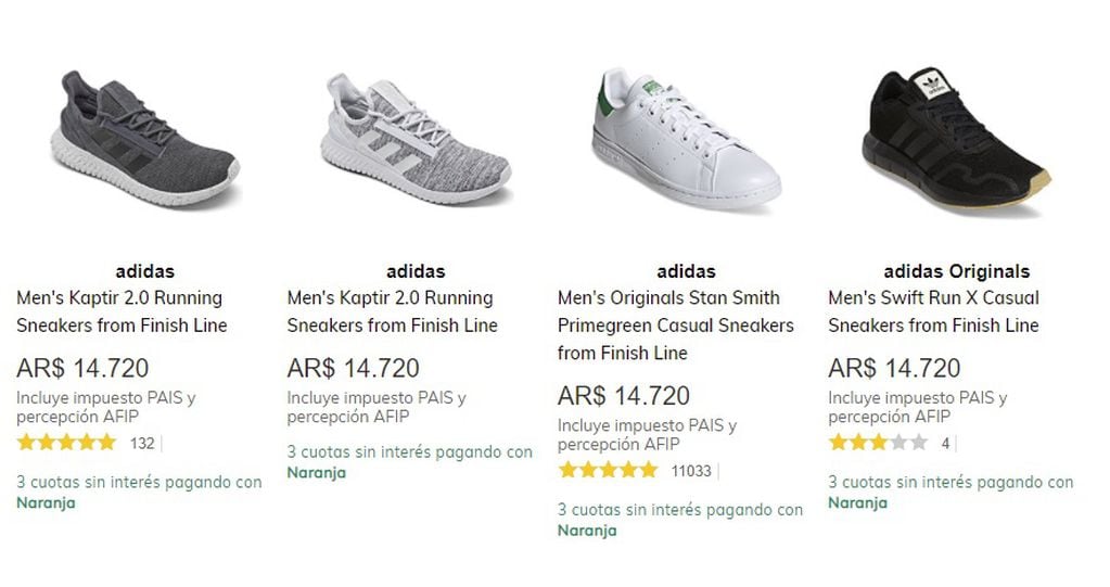 Precios de zapatillas Adidas en Macy's - 
