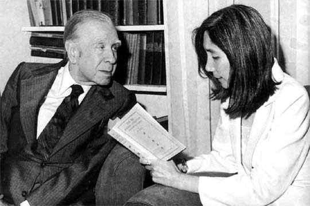 Borges y su esposa María Kodama (archivo)