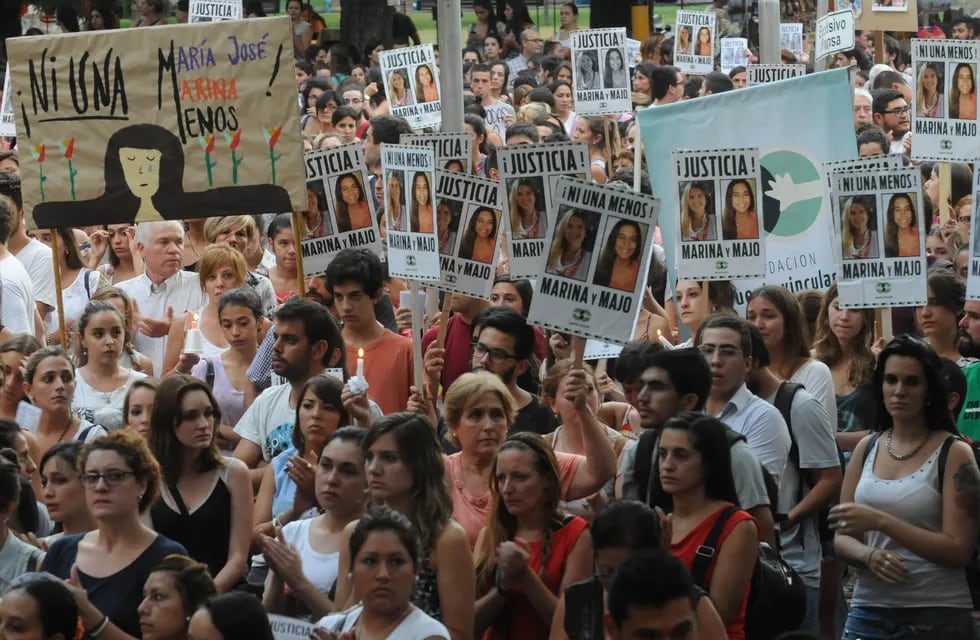 En Mendoza el crimen de las mendocinas caló hondo y se organizaron marchas para repudiarlo / Marcelo Rolland