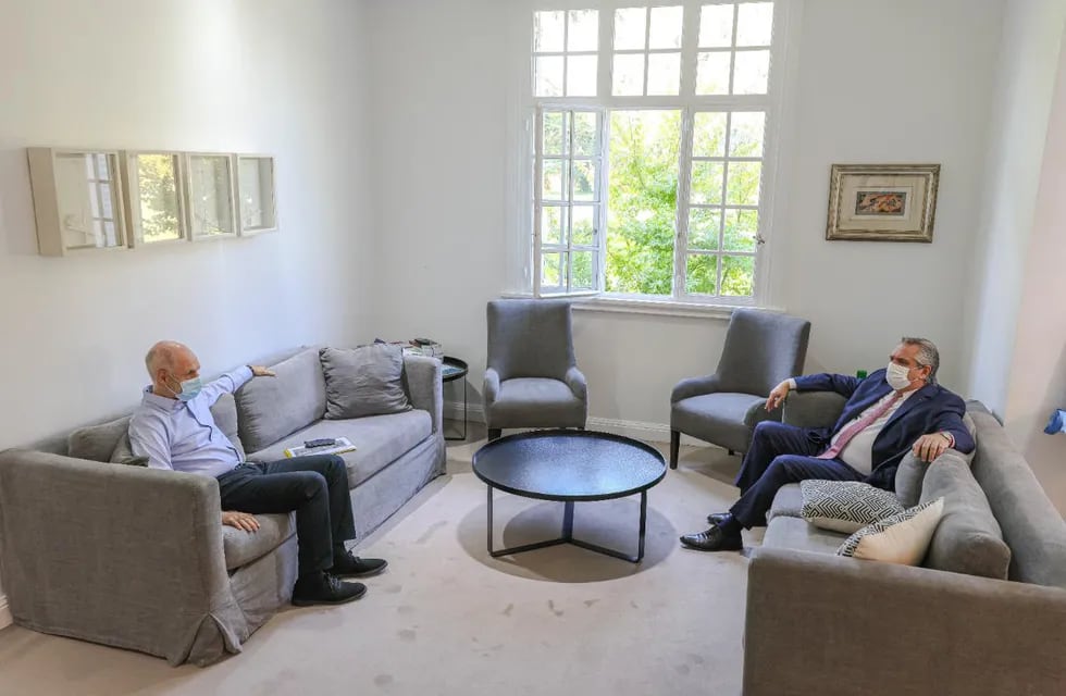 El presidente Alberto Fernández se reunió en la Quinta de Olivos con el jefe de Gobierno porteño, Horacio Rodríguez Larreta. (Presidencia)
