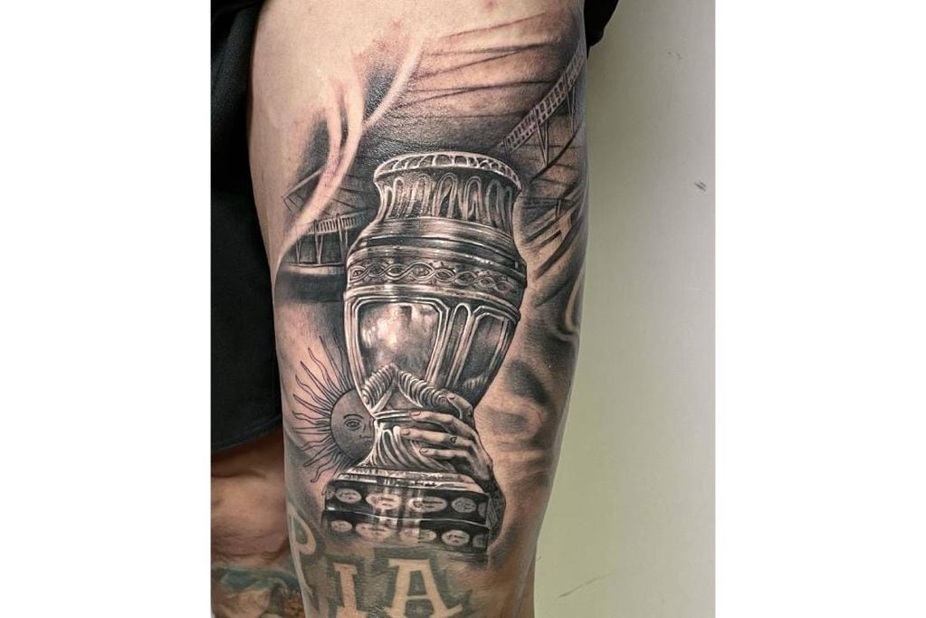 El tremendo tatuaje que se hizo Ángel Di María, el héroe de la final. 