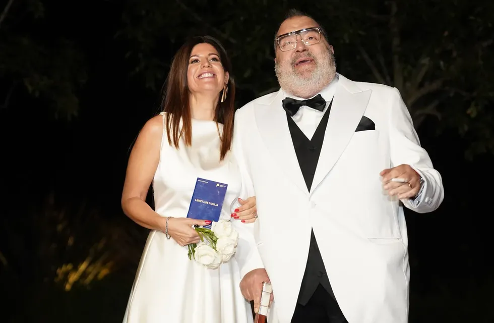 La boda de Jorge Lanata y Elba Marcovecchio.