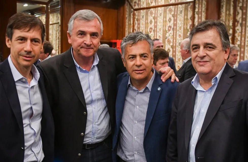 De la foto, sólo Naidenoff (izquierda) no vendrá a la fiesta. Morales se espera confirmación, Cornejo será de los anfitriones y ahora se suma Negri (derecha).