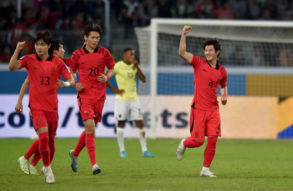 Corea del Sur superó por 3-2 a Ecuador y se clasificó a los cuartos de final del Mundial Sub 20 que se juega en Argentina. (AP)