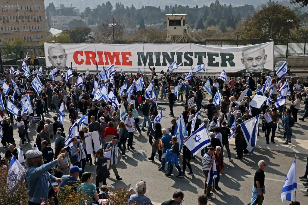 Multitudinarias protestas en Israel contra la reforma judicial del gobierno de Benjamin Netanyahu.