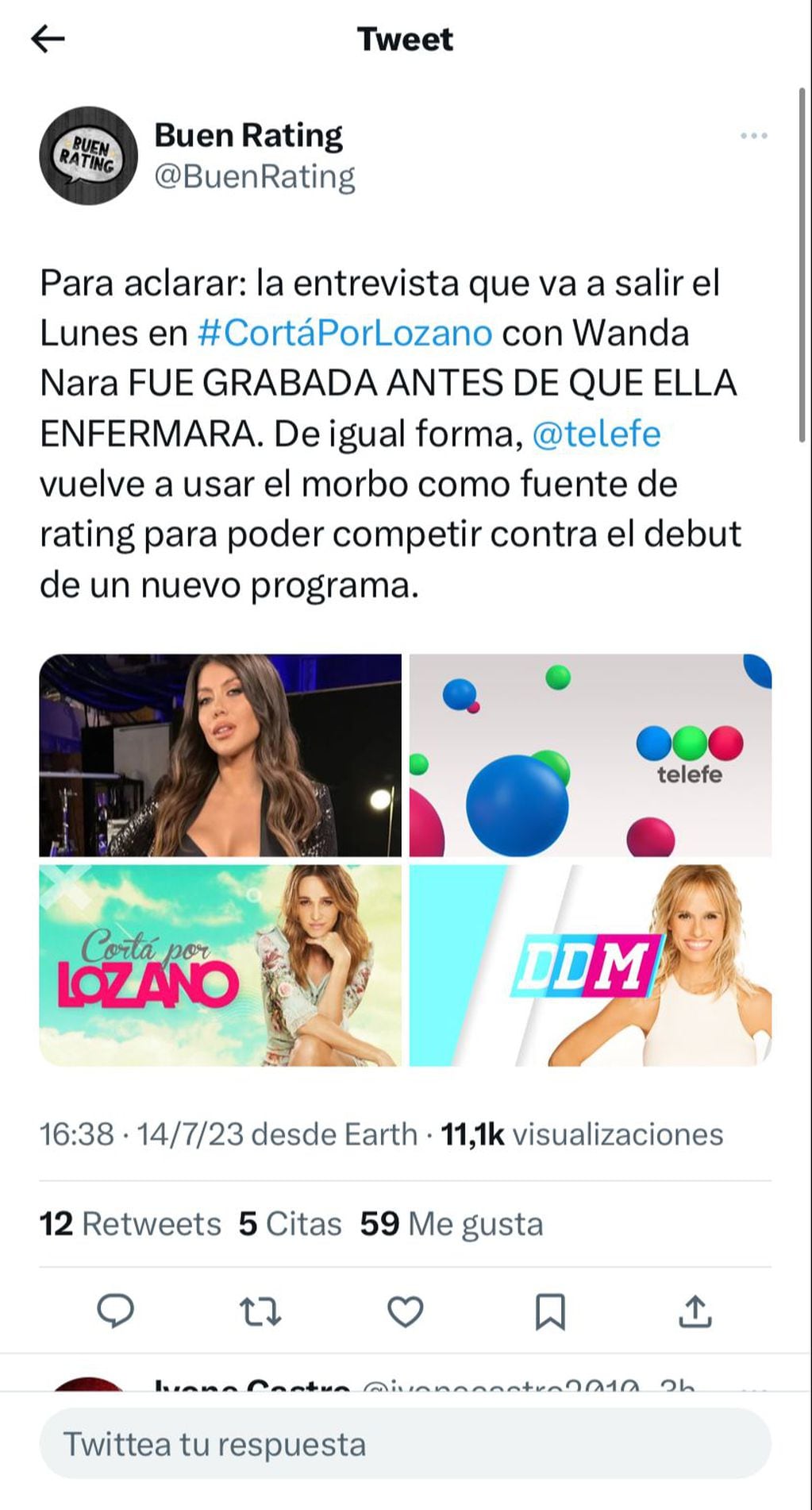 Verónica Lozano anunció una entrevista con Wanda Nara en su programa y generó revuelo.