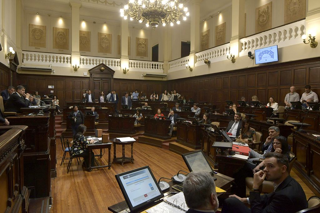 La Cámara de Senadores tuvo el debate de la Ley de Ministerios,  que propone el gobierno electo de Alfredo CornejoEn la foto: Senador Chappel Dugar Foto: Orlando Pelichotti