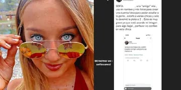 Sofía Suárez, hija del gobernador mendocino Rodolfo Suárez, denunció que una amiga le robó la identidad en redes sociales para estafar gente