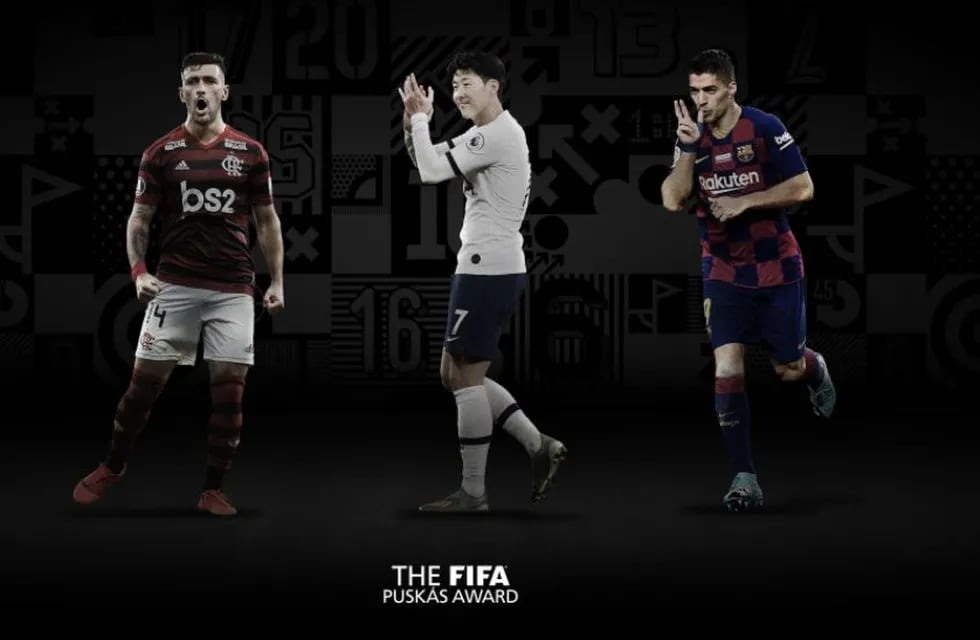 De Arrascaeta, Son y Suárez son los finalistas. Tres goles impresionantes.