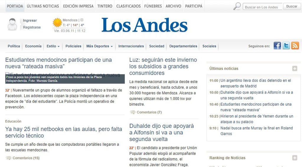 Los Andes - 3 de junio de 2011