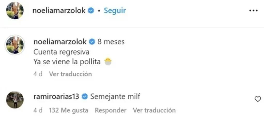 Noelia Marzol subió la temperatura de Instagram y su marido reaccionó