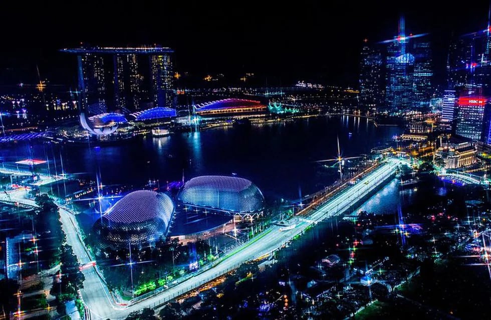 En Singapur, la carrera de la F1 será de noche. / Getty