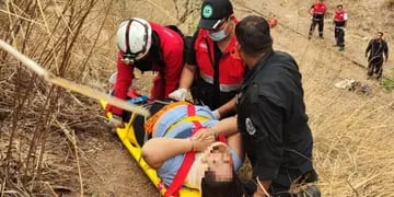 Rescataron a una turista mendocina que cayó 30 metros desde un mirador en Jujuy